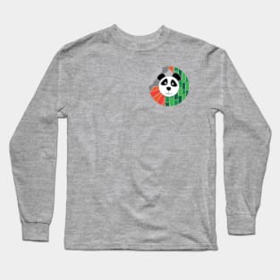 Panda & bamboo mosaic (Pocket size) Long Sleeve T-Shirt